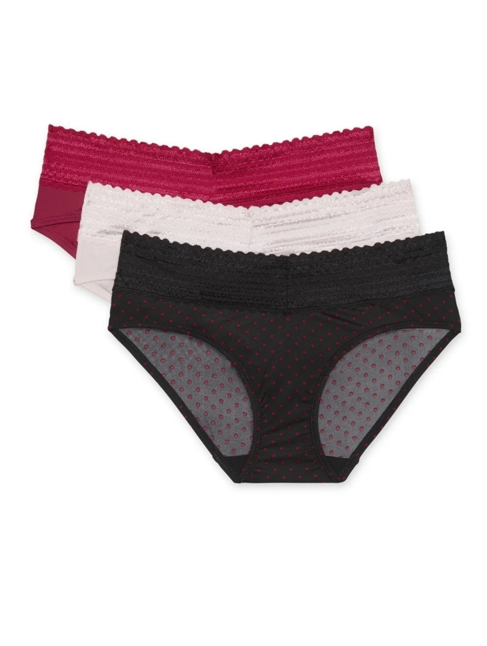 Warners® Blissful Benefits Women's Dig-Free Microfiber Lace 3-Pack Hipster